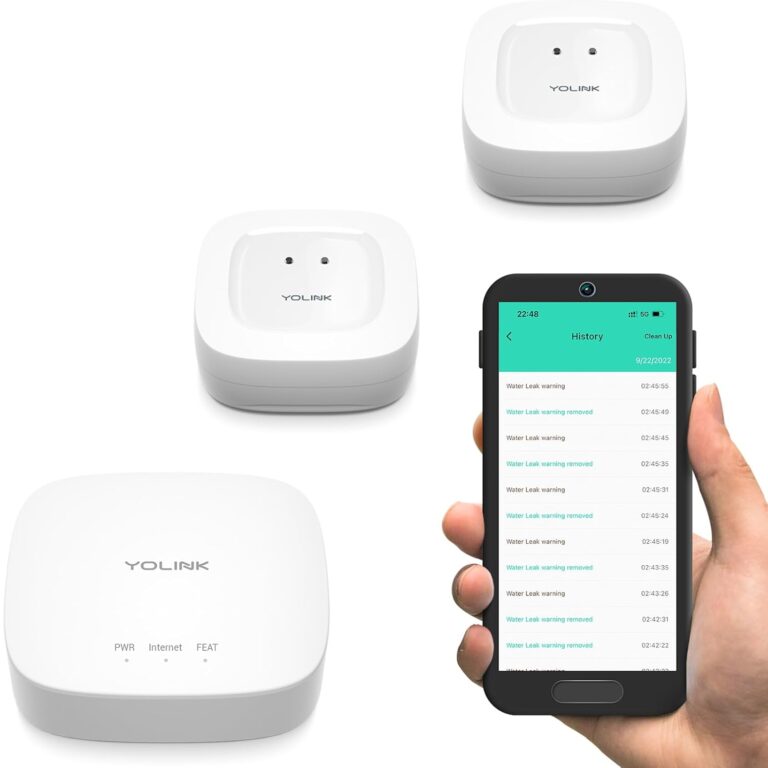 61eIBXZ8QaL. SL1500 YoLink Smart Home Starter Kit: Hub & Water Leak Sensor, Set of 2, SMS/Text