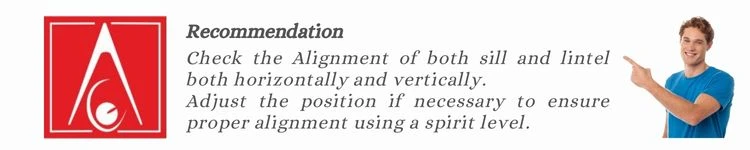 Alignment of Sill and Lintel Step by step House construction in India Alacritys Alignment of Sill and Lintel - Step by step House construction in India - Alacritys