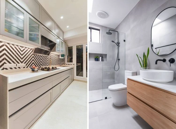 Kitchen Interior Bathroom Interior Step by step House construction in India Alacritys Kitchen Interior - Bathroom Interior - Step by step House construction in India - Alacritys