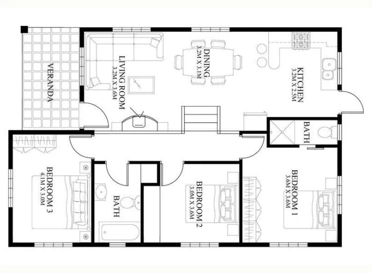 10. Ideal Layout 8 Explore space-efficient 750 sq ft house plans, from house planning 2-bedroom to 3BHK layouts, designed for comfort and functionality.