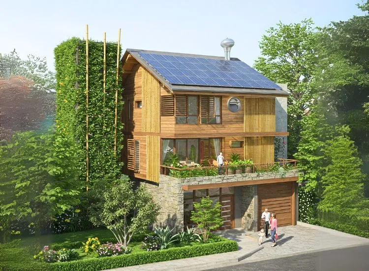 13. Sustainable Design Go green with sustainable designs for your two-floor house! Eco-friendly materials and energy-efficient features enhance style and efficiency.