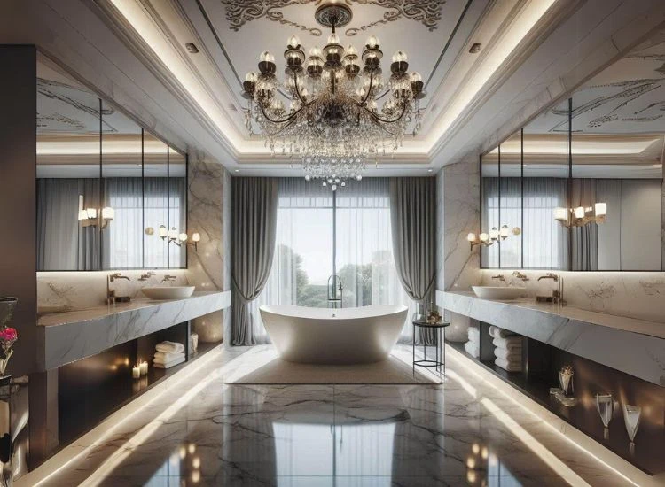 14. White And Gold Bathroom 14. White And Gold Bathroom