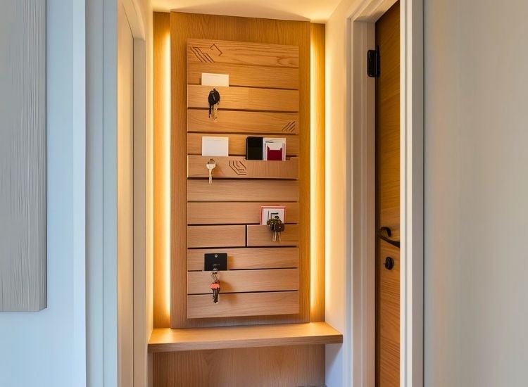 20. DIY Key Organizer Shelf Entryway Design 20. DIY Key Organizer Shelf Entryway Design