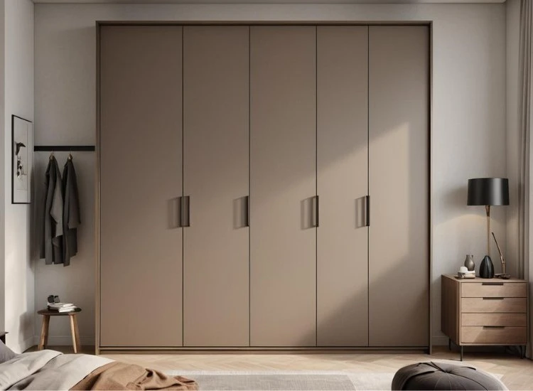 20. Full Height Hinged Door Wardrobe Full-height hinged door wardrobe, providing ample storage space with a classic design that enhances any bedroom's style and functionality.