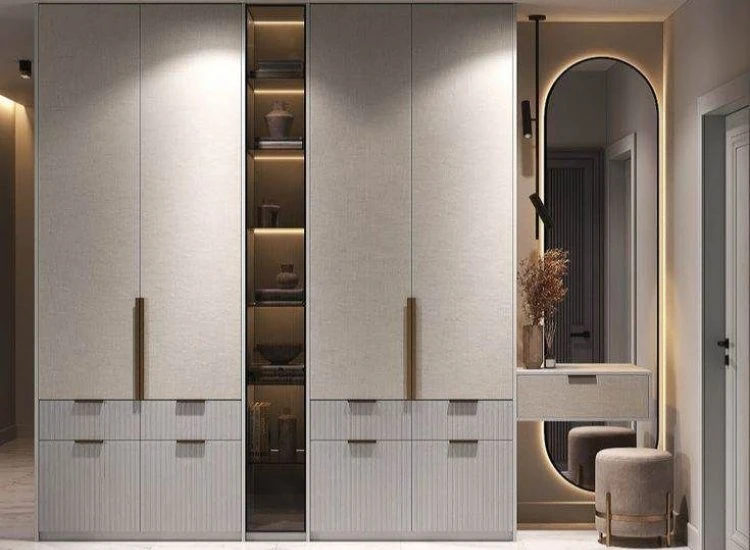 23. Hinged Door Wardrobe And Drawers With Scooped Style 23. Hinged Door Wardrobe And Drawers With Scooped Style