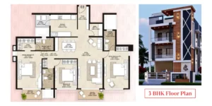 3 BHK Floor Plan