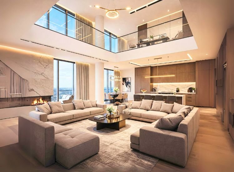 32. For Entertainer Penthouse design tailored to your lifestyle, with personalized layouts, custom features, and flexible spaces that cater to both work and relaxation needs.