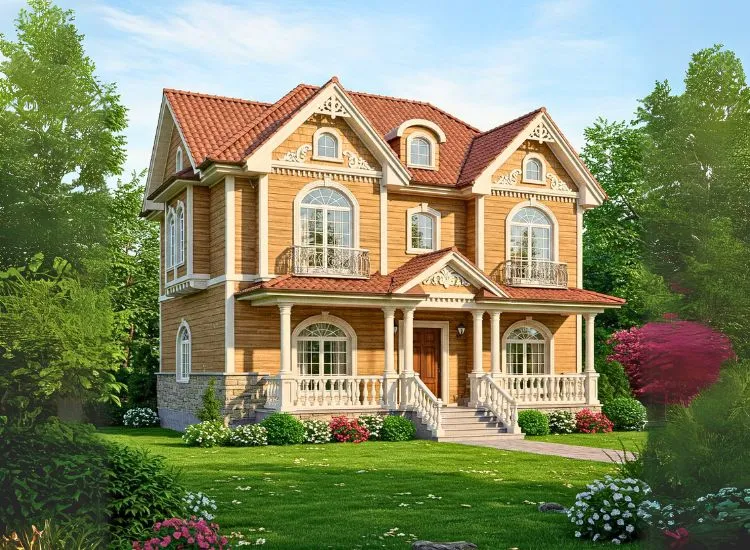 4. Traditional Elevation Embrace timeless elegance with a traditional elevation! Classic design elements enhance the charm and beauty of your two-floor home.