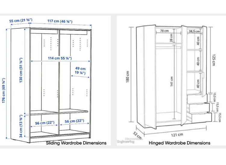 4. Wardrobe Dimensions wardrobe design ideas