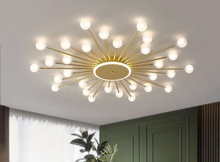 A Warm Cozy Artificial Decorative Light Fixture Adorned With Plants And Bulbs Creating The Desired Atmosphere