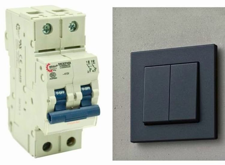 A miniature circuit breaker paired with a set of plush switches, designed to enhance safety and efficiency in home electrical systems.