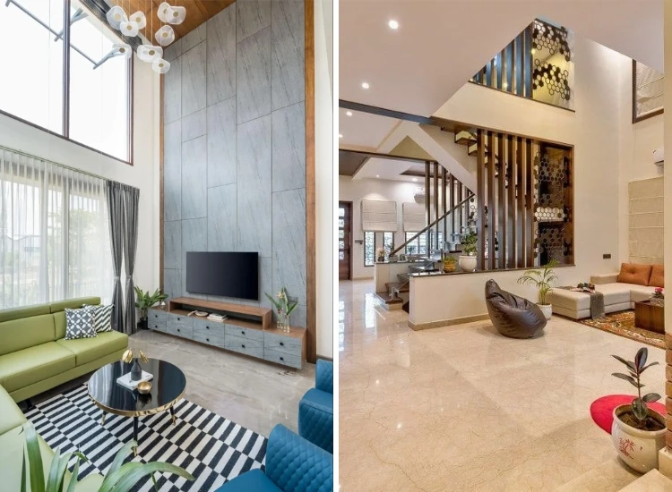 6. Double Height living room with natural and artificial lighting 6. Double Height living room with natural and artificial lighting