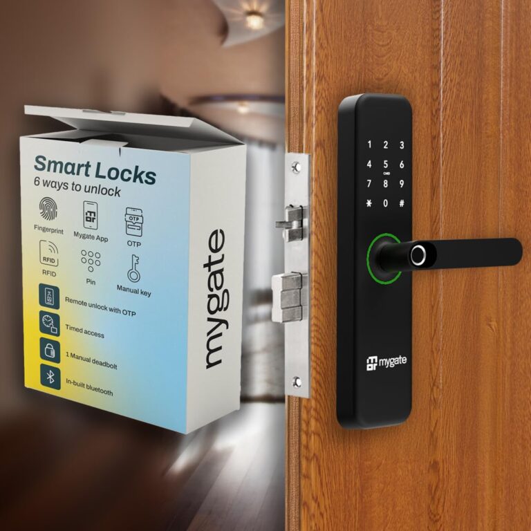 61hwPFntcJL. SL1080 Mygate Smart Door Lock SE with 6 Unlock Methods, Fingerprint