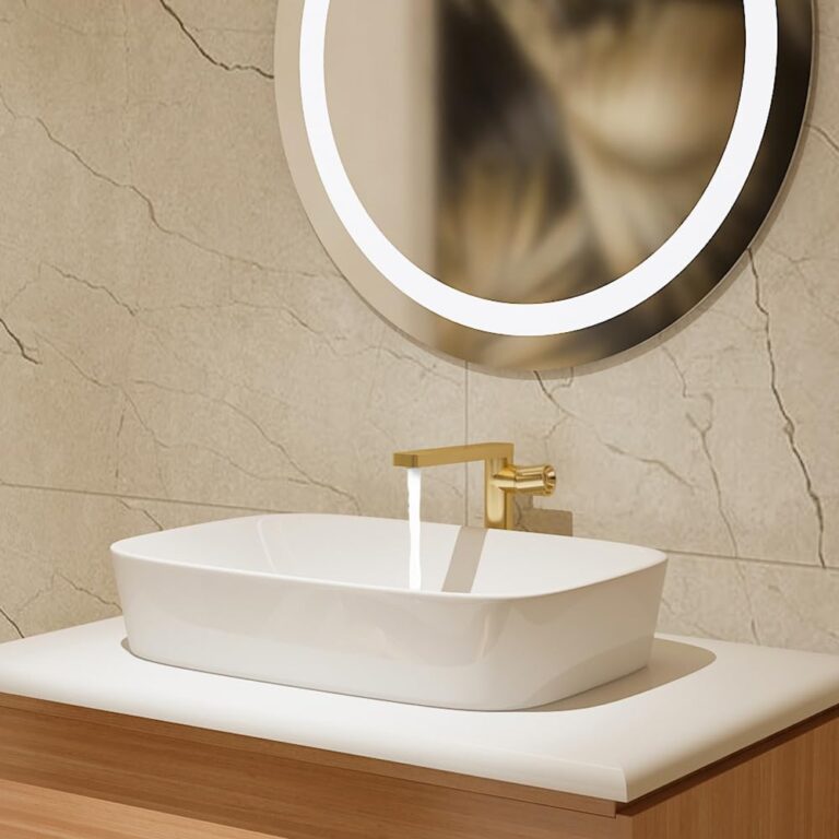 Kohler Modern Life Countertop Wash Basin, Drain Cut Only Slim Rim Bathroom Sink