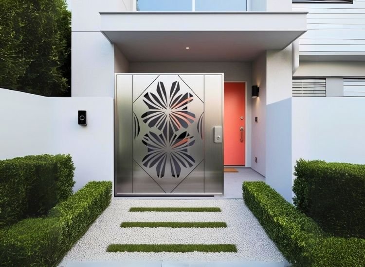 65. Geometric Cut Out Metal Gate Design 65. Geometric Cut Out Metal Gate Design