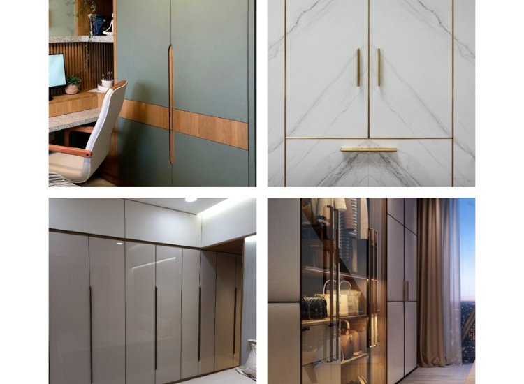 Overview of various wardrobe finishes, including matte, glossy, laminate, and wood veneer, to suit different styles and preferences.