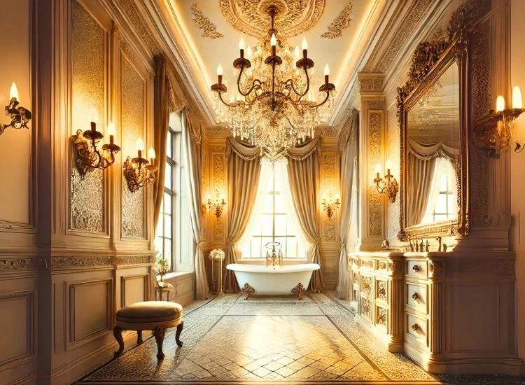 A Luxurious Traditional Bathroom Lighting Idea A Luxurious Traditional Bathroom Lighting Idea