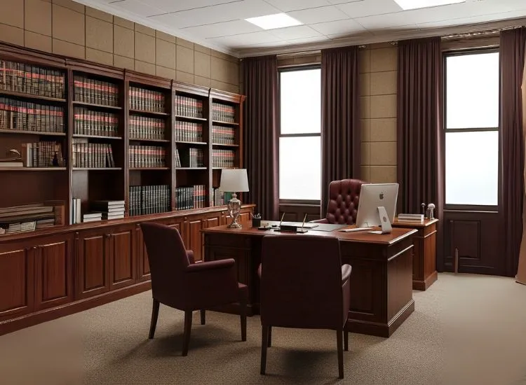 Real Life A real-life advocate office setup reflecting corporate office interior design with functional zones and modern office interior design aesthetics.