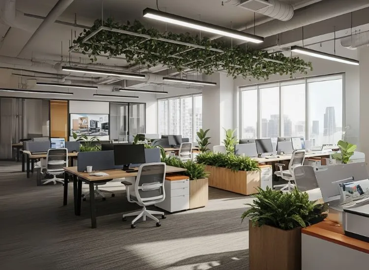 Traditional to Modern Office Design A glimpse into Atlassian’s workspace transformation, highlighting their move from traditional to modern office interior design guided by corporate interior design strategy.