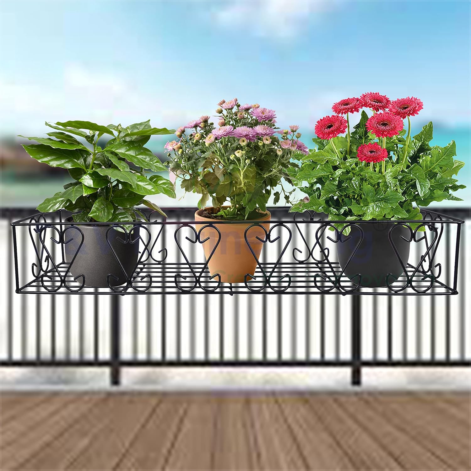 Metal Railings Pot Stand
