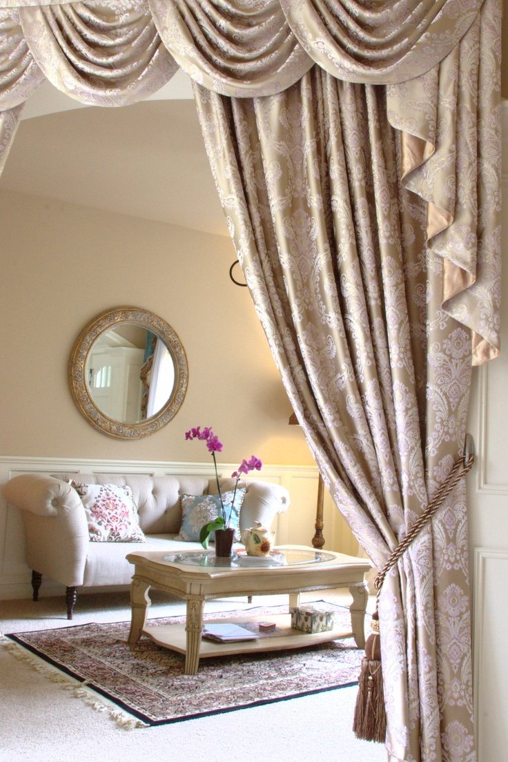 Living Room Curtain Brocade Fabric