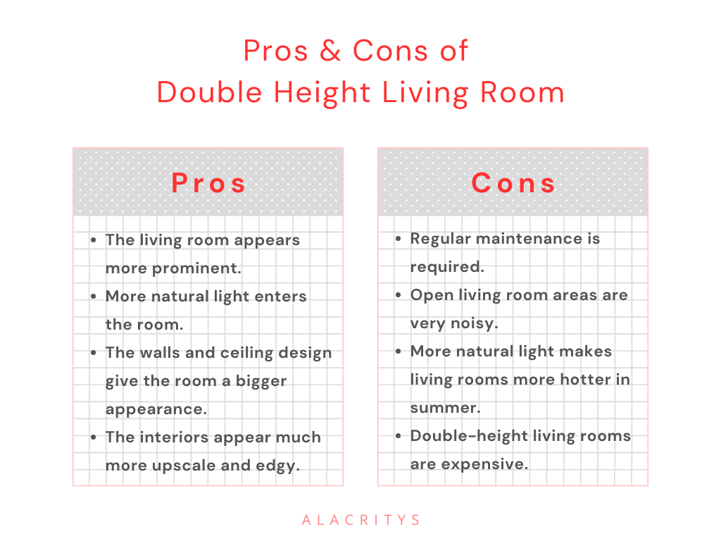 Pros and Cons of double height living room