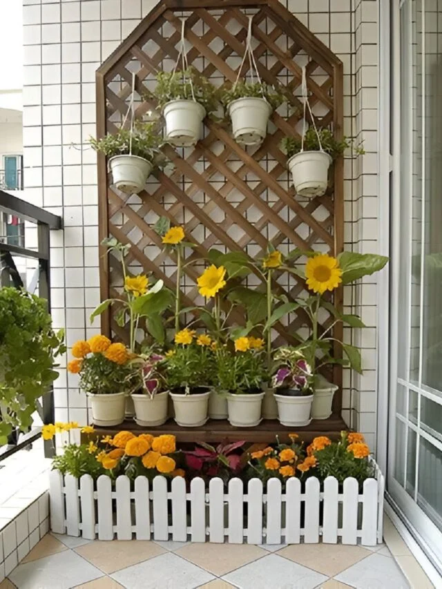 Balcony-Furniture-with-Plant-Stands