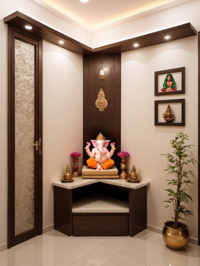 Compact Pooja Room Space Ideas