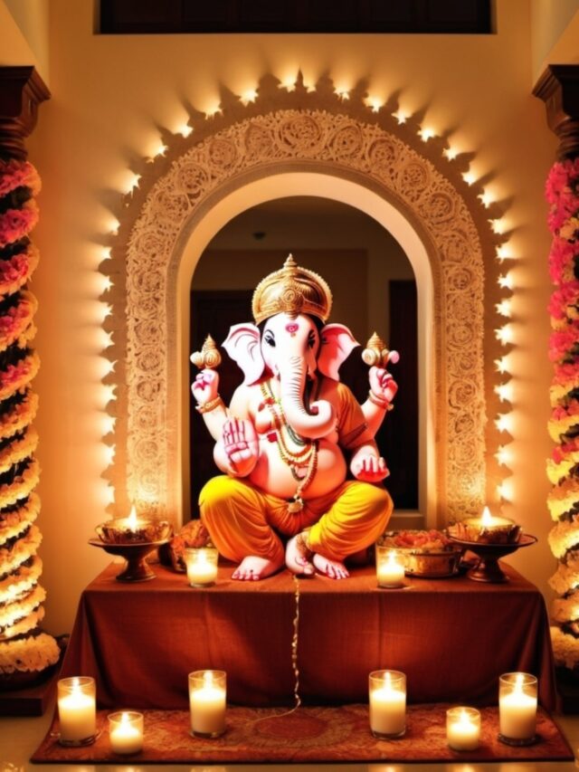 Festive Lighting Ganpati Pandal Display