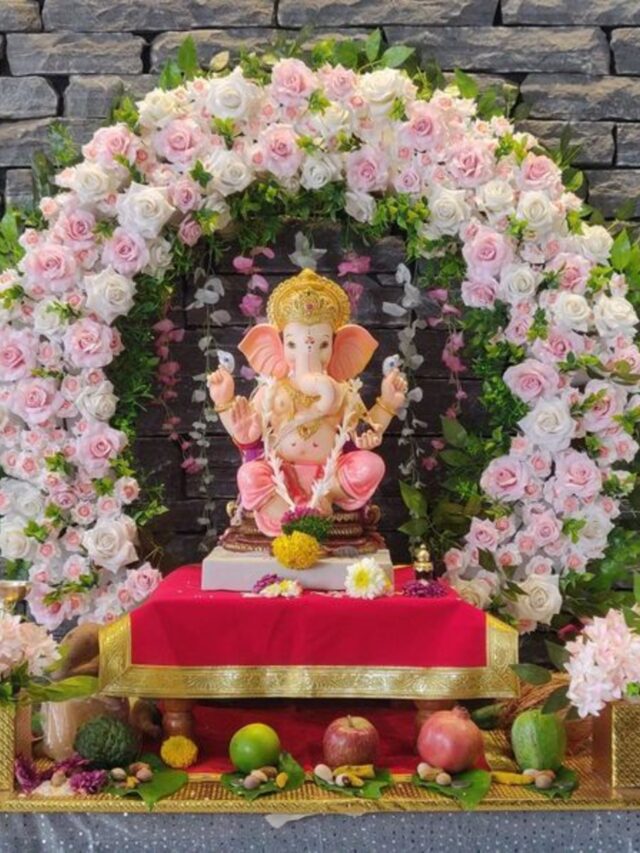 Eco-Friendly Flower Decoration for Ganpati