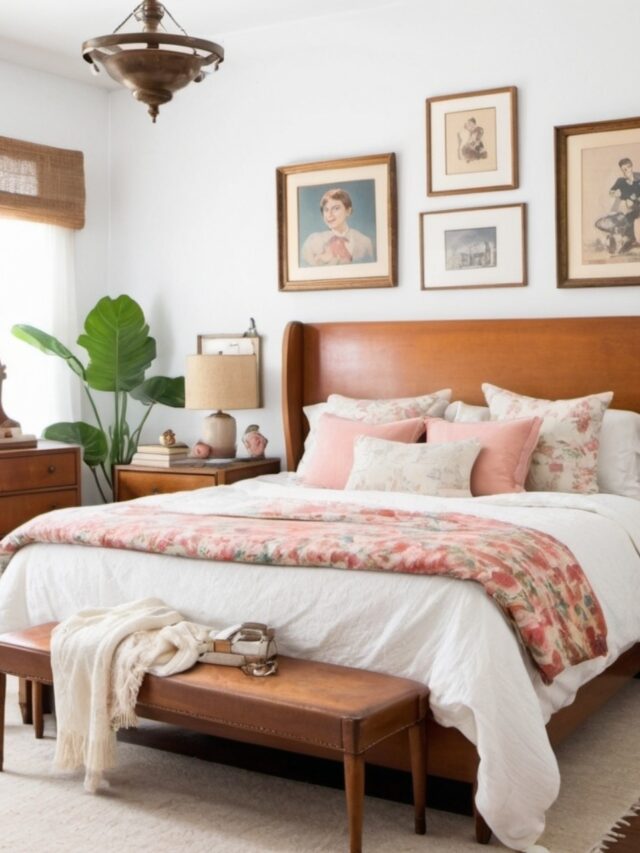 Vintage and Retropieces Bedroom Decor Design