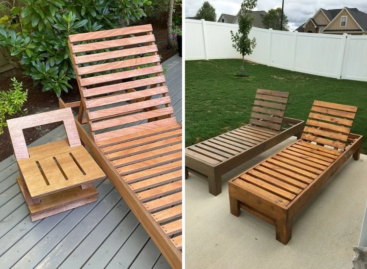 12. Marine plywood A wooden chair and bench on a deck made of Marine Plywood or a Combination of BWP and BWR