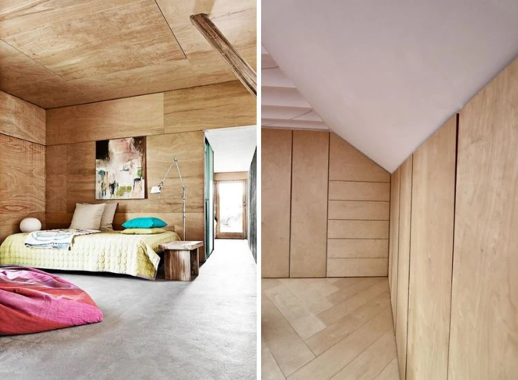 3. Wall panelings with alternate plywood 3. Wall panelings with alternate plywood