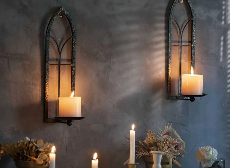 30. Candle Holder "Warm and inviting Diwali images of diyas glowing alongside LED lights, enhancing a modern festive home."