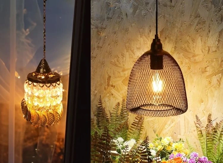 34. Diwali Pendent Lighting "Radiant Diwali images showcasing glowing hanging pendent in a festively decorated space."