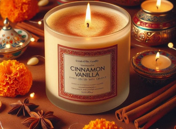 9.Cinnamon Scented Candle Cinnamon scented candle brings a warm, comforting aroma that evokes nostalgia, perfect for creating a cozy atmosphere.