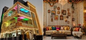 Diwali decoration Ideas for home exterior and interior beautifully with lighting and floral garlands, perfect for a festive vibe.