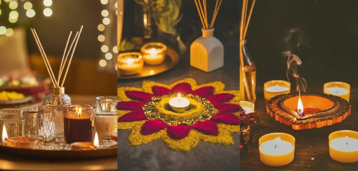 Header img 1 cented candles, air diffusers, and fresheners to enhance your Diwali and create a lively, festive atmosphere.
