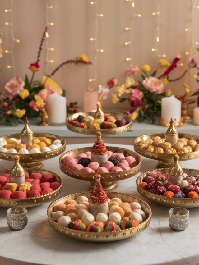 Decorative Trays Diwali Table Setup