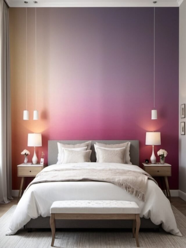 Bedroom Wallpaper Ombre Effect