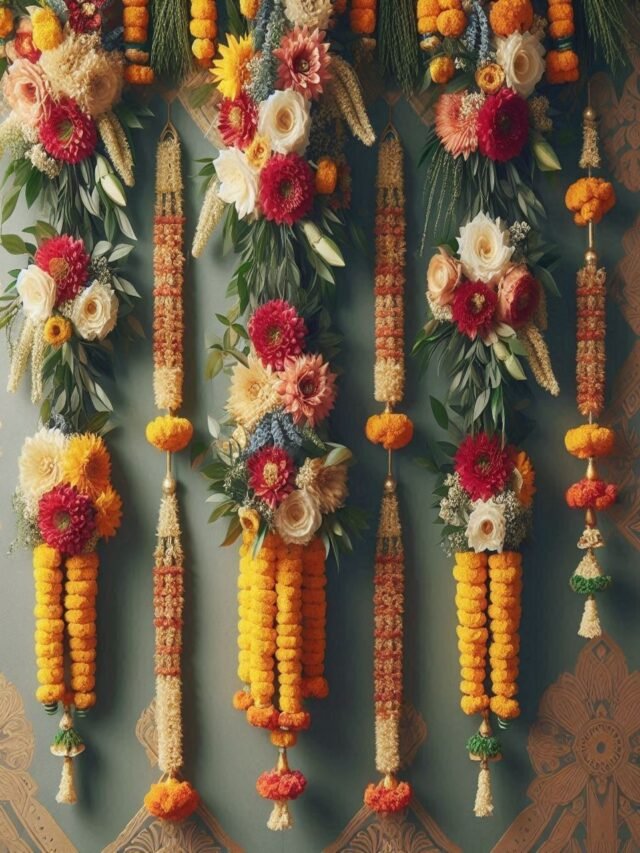 Floral Garlands Diwali Wall Decor