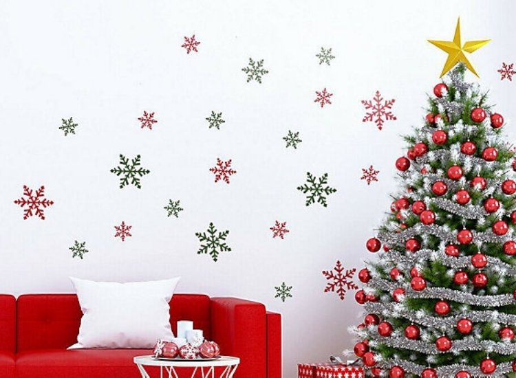 festive holiday wallpapers featuring snowflakes, ornaments, candy canes, and holly