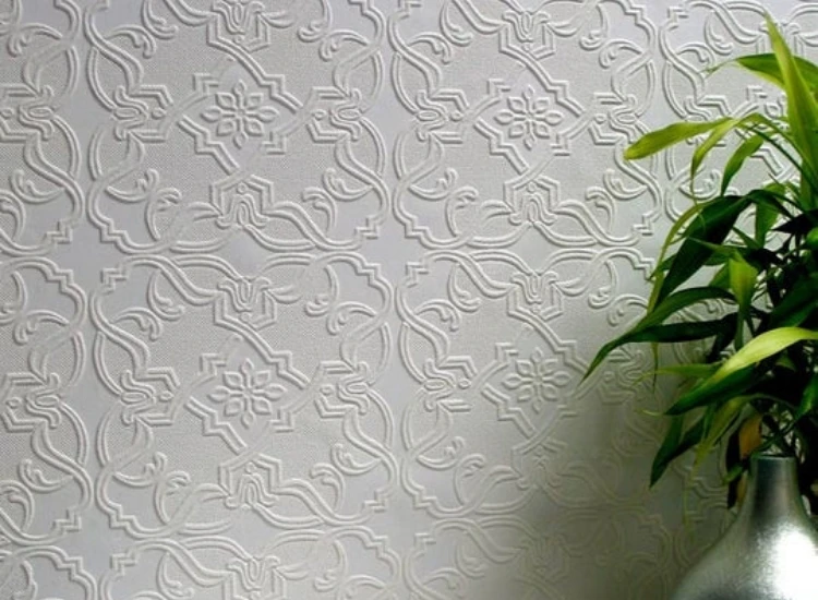 14. Embossed off white wallpaper Embossed off white wallpaper