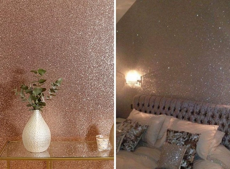 15. Shimmer wallpaper in copper tone Shimmer wallpaper in copper tone