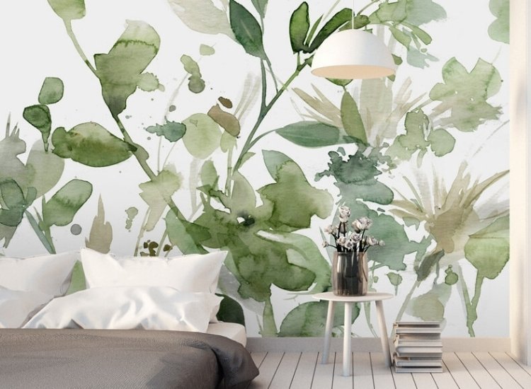 home wallpaper design featuring botanical gardens