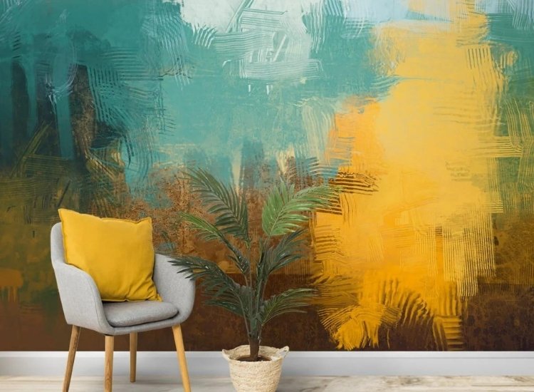 abstract art design wallpaper for creative workspaces