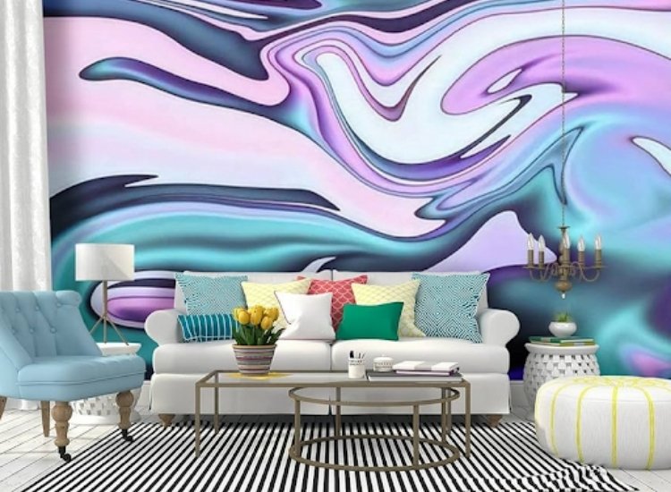 holographic prints for modern wallpaper design