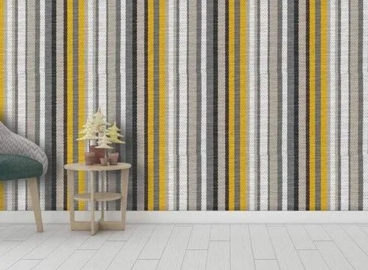 5. Multi coloured striped wallpaper Multi coloured striped wallpaper