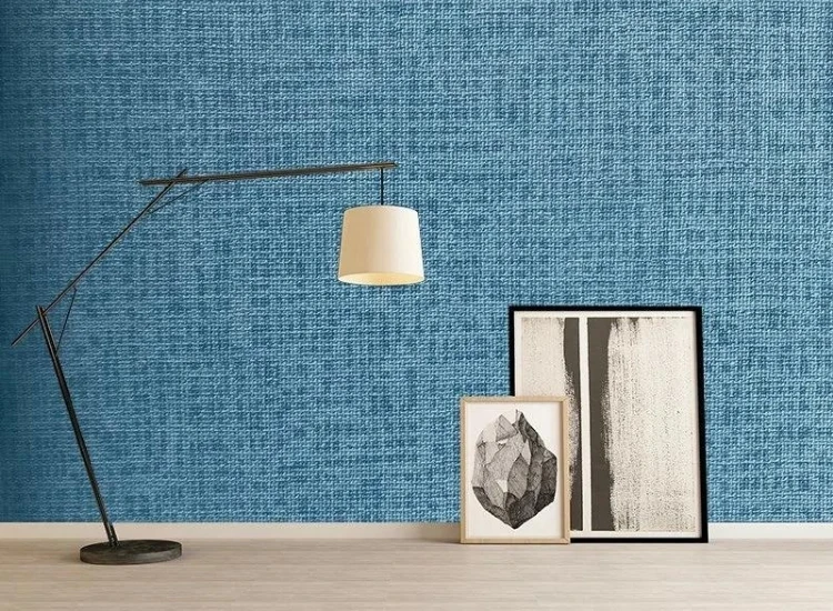 7. Weaved bold colour wallpaper Weaved bold colour wallpaper