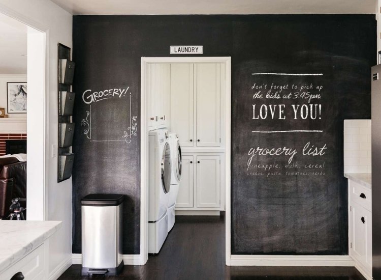 Chalkboard walls as wallpapers